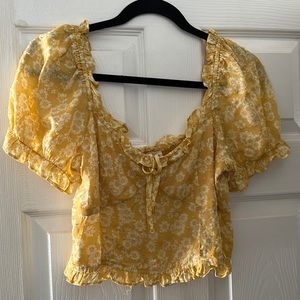Yellow crop top